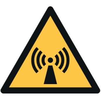 ISO 7010-W005 Waarschuwing niet-ioniserende straling