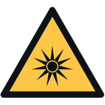 ISO 7010-W027 Waarschuwing Optische straling